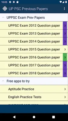 UP PSC Exam Previous Papers android App screenshot 0